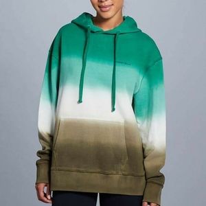 NEW IVORY ELLA Green Ombre Tie Dye Hoodie